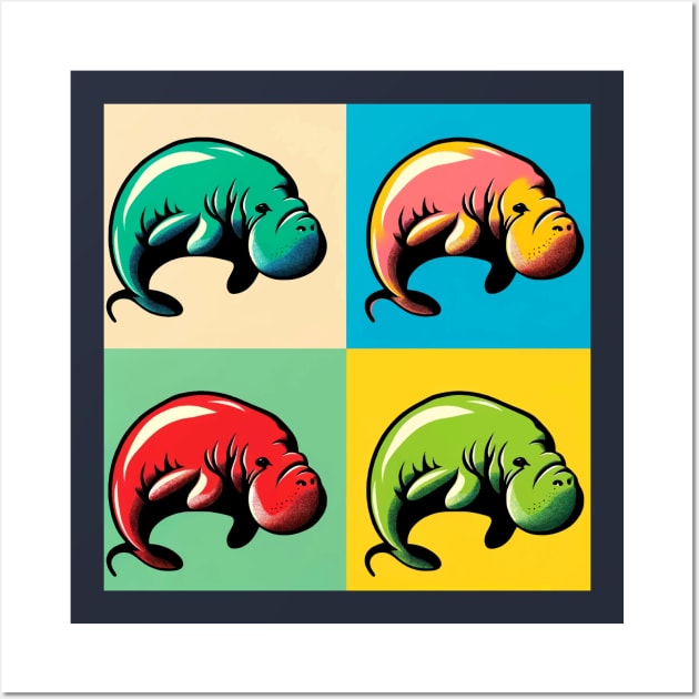 Pop Dugong Art - Trendy Marine Life Wall Art by PawPopArt